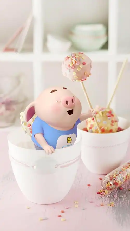 清新粉色猪猪手机壁纸图片,可爱,可爱,唯美,高清,清新,个性,粉色,手机