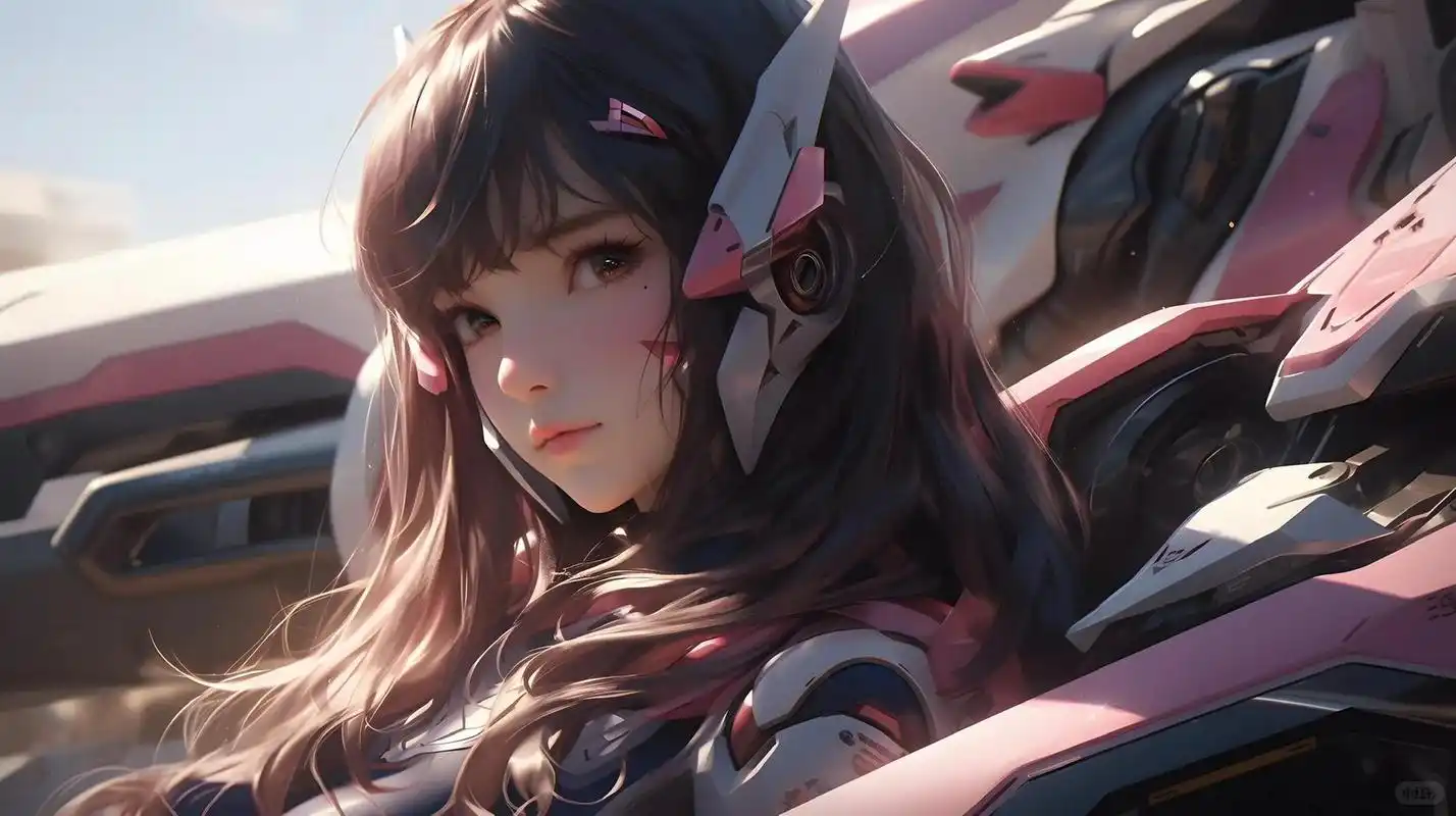 midjourney|电竞少女 dva|4k 16:9电脑壁纸