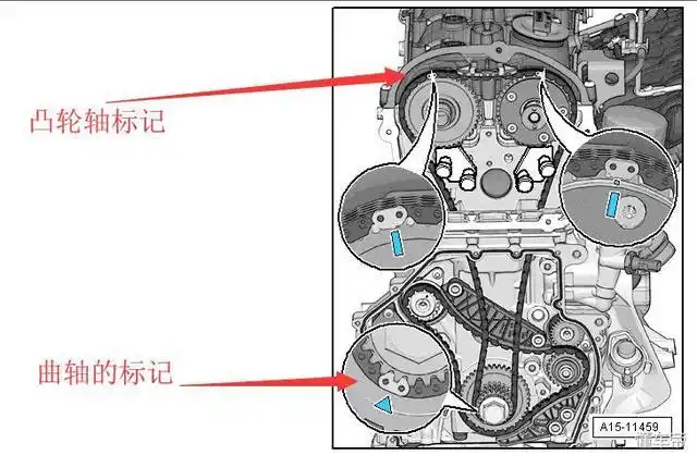 上海大众途观发动机正时校对,ea888!
