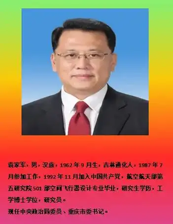 重庆市市委常委—市委书记:袁家军.领导成员 书记 袁家军:中 - 抖音