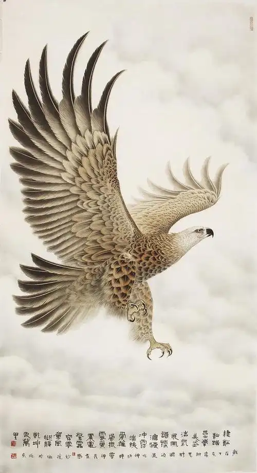 吴瑞发画廊:黄妙德工笔鹰 - 六艺葫芦坊主 - 六艺葫芦坊