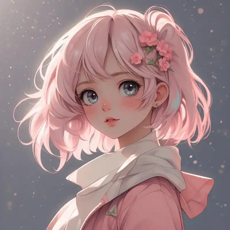 94粉毛动漫女生头像大放送94 亲们,这里有一系列超级卡哇伊的粉毛