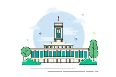 长沙火车站线条风插画