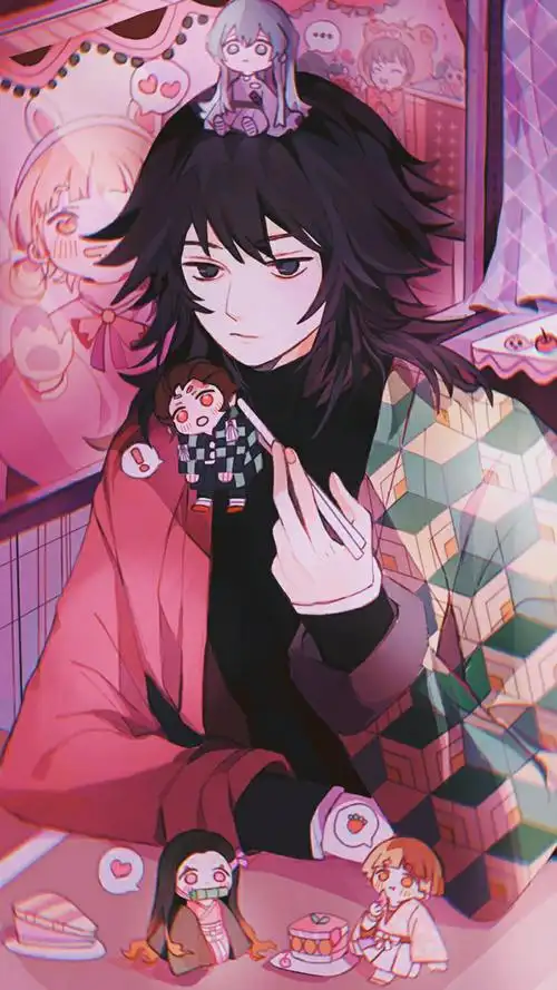 情头了鬼灭之刃富冈义勇义勇锖义锖兔板绘插画绘画热度(2035)评论(64)