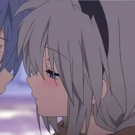 情侣微信动漫头像一左一右 我甜甜的好喜欢你