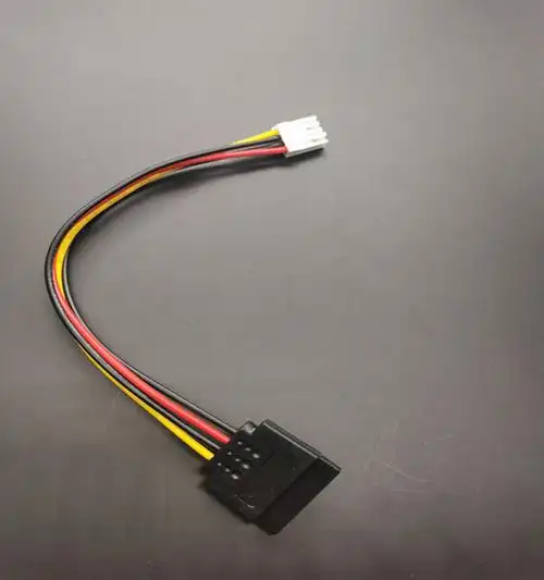 小4pin转sata母硬盘电源线 小4pin转sata15pin母座电源线 软驱线