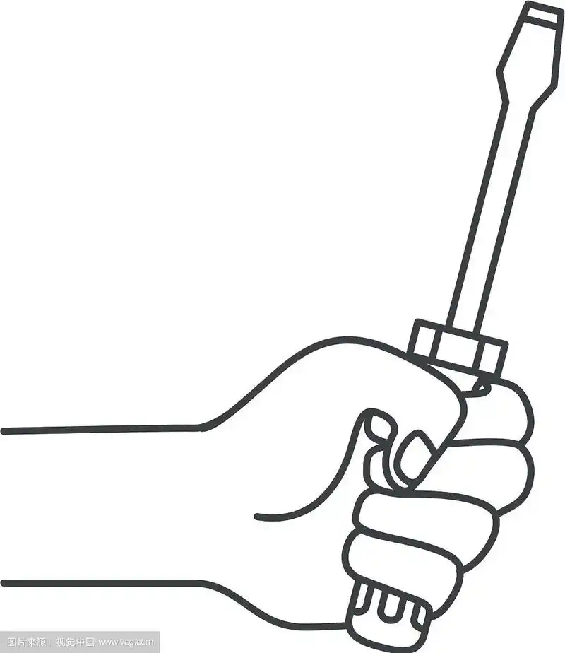 手用螺丝刀工具隔离图标