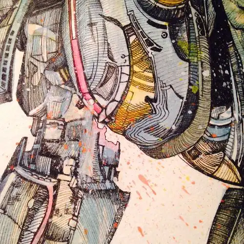 环太平洋机甲战士手绘有细节和过程图18p