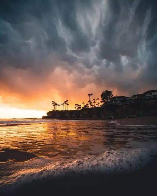 黄昏的大海景色