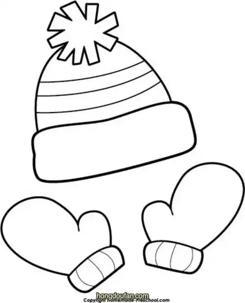 10顶可爱的手绘帽子简笔画棒球帽毛线帽圣诞老人帽