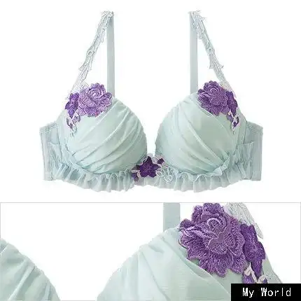 国内现货日系内衣aimerfeel爱美菲露立体花刺绣文胸单品女士内衣