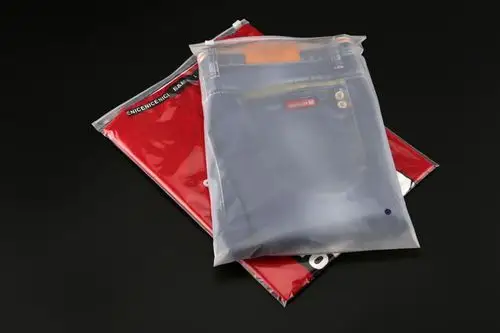 现货磨砂拉链袋 透明服装包装袋 pe塑料自封袋定制内衣服装拉链袋