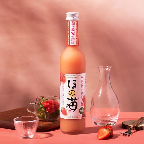 草莓利口酒日本原装进口果酒500ml女士微醺低度甜酒梅酒