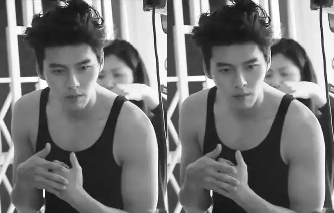 玄彬入伍前拍摄的黑白画报咬嘴唇撩人电眼风格很迷人