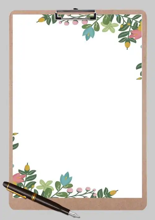 感谢信信纸背景word模板