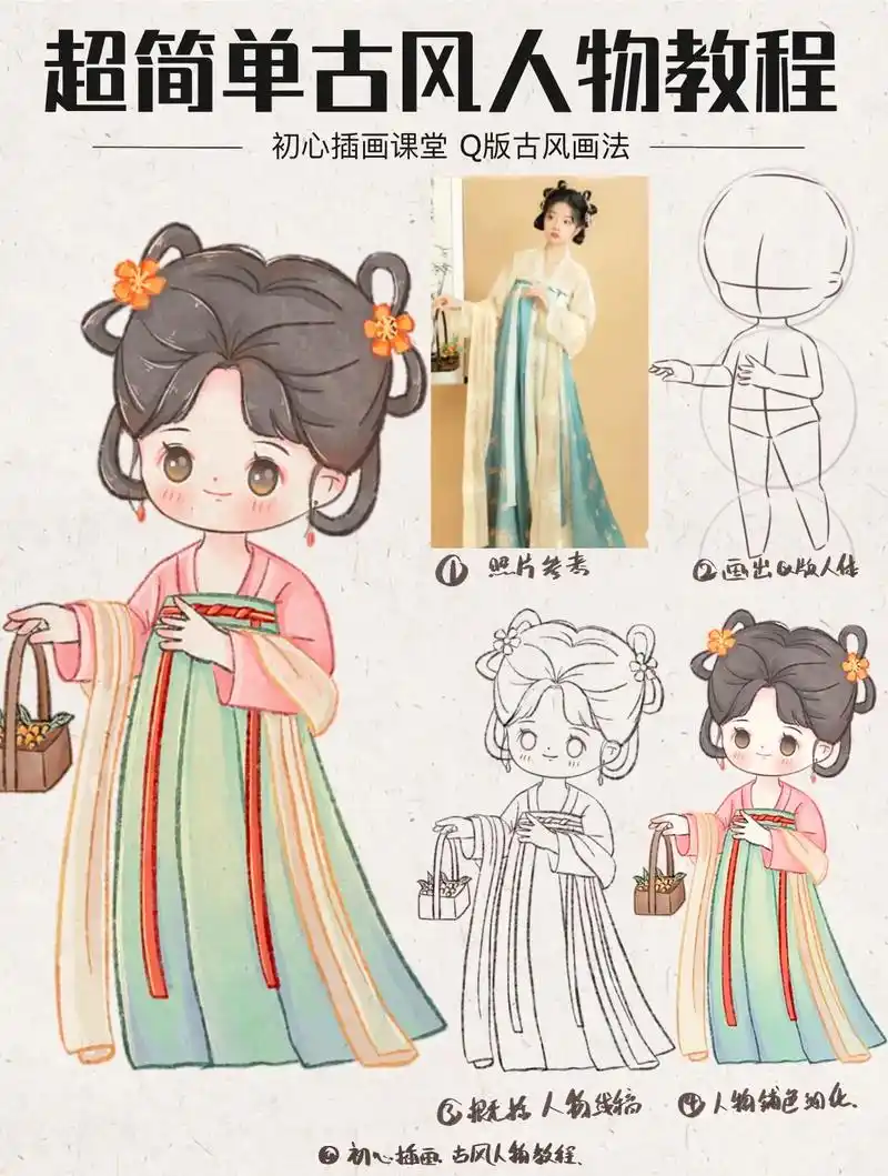 q版古风人物画法