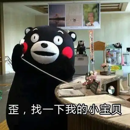 歪,找一下我的小宝贝 -熊本熊撩妹撩汉表情包