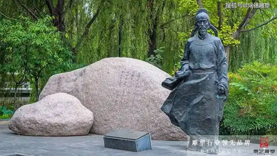 杜甫草堂,唐代著名诗人杜甫人物雕塑,历史名人杜甫草堂,唐代著名诗人