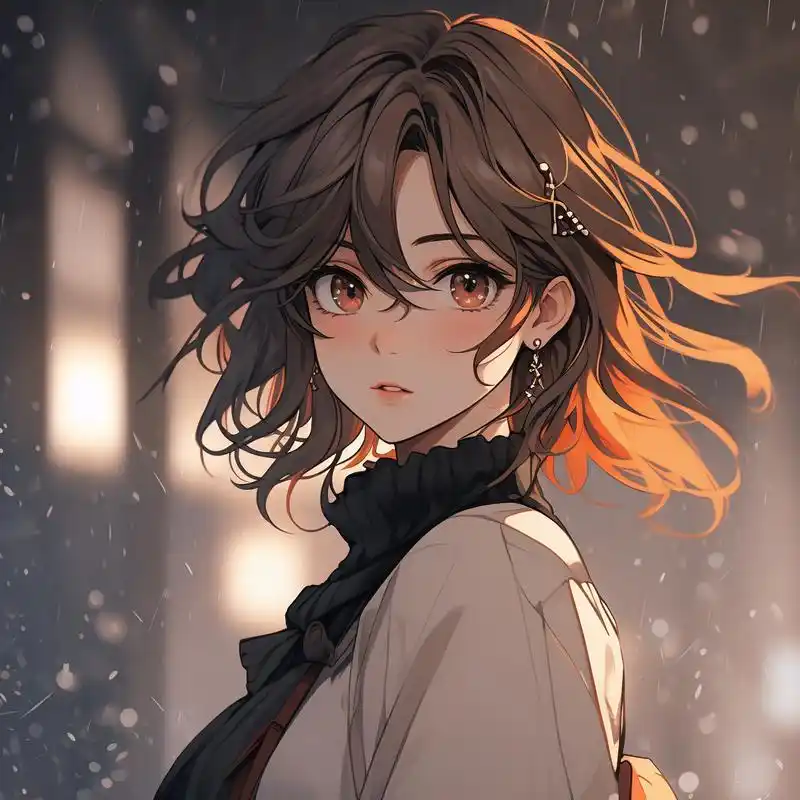 清冷破碎感动漫女生头像08