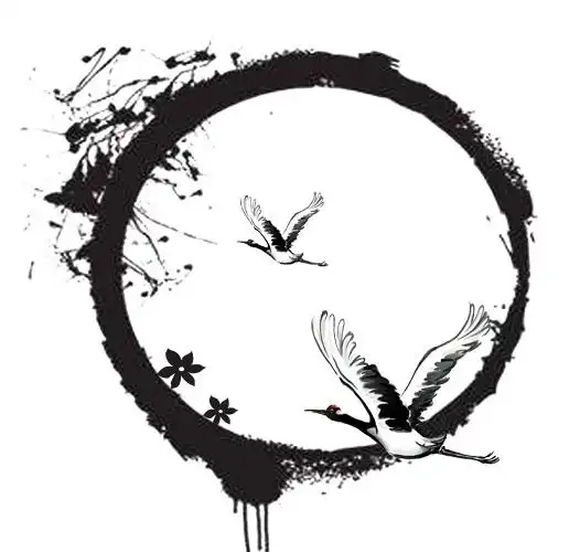 古风水墨唯美圆圈