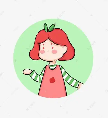 夏日苹果女孩拟人水果卡通创意头像素材图片免费下载千库