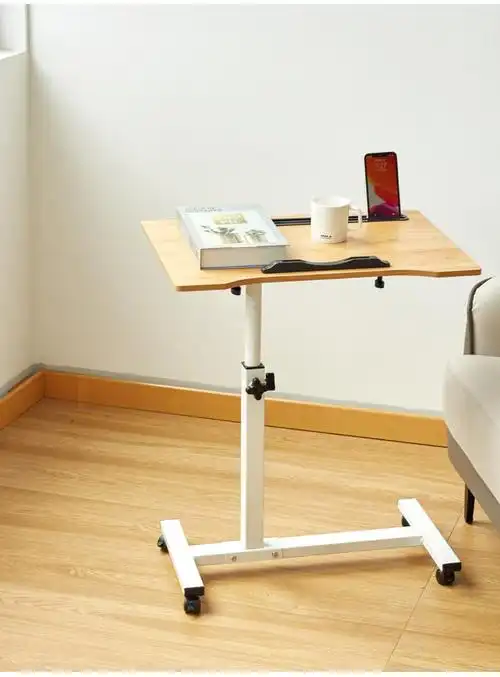 床电脑桌侧边折叠笔记本升降床上沙发小桌子懒人书桌a3升级款暖白色
