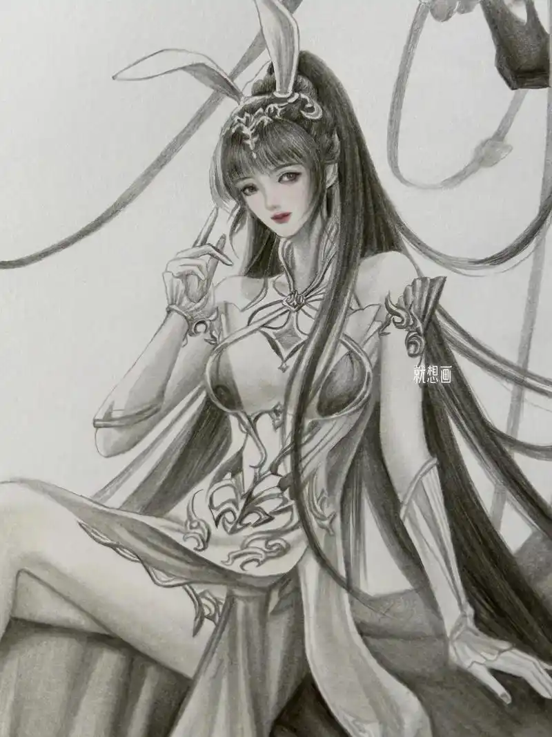 小舞全身画77过程94#手绘 #画画 #小舞 # - 抖音