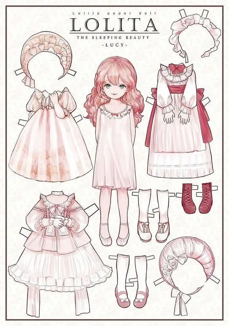 超喜欢的换装纸娃娃素材 突然发现这个换装娃娃,风格刚好是我喜欢的