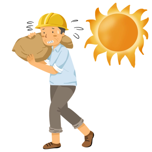 人社部门为农民工撑好遮阳伞