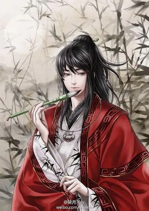 古装妖孽帅哥古风美男子古代公子动漫美少年二次元同人精美插画漫画