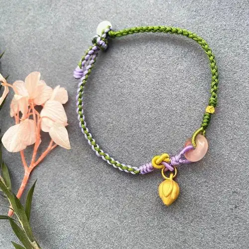 司饰采莲编织手绳中国国风简约古风国潮手链手链