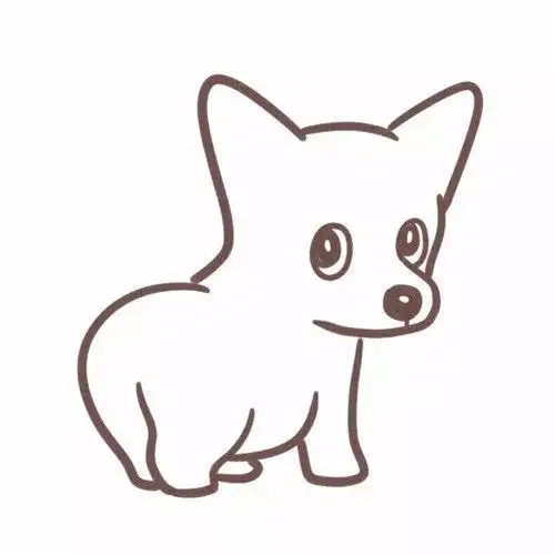 q版狗狗简笔画柯基
