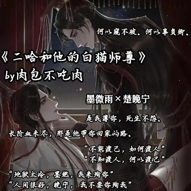 人间微雨,晚来安宁.#二哈和他的白猫师尊 #楚晚宁 #墨燃楚 - 抖音