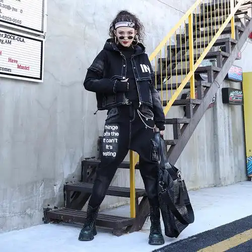 女酷帅气街头套装