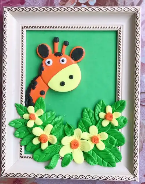 莫梵画室手工粘土浮雕画作品