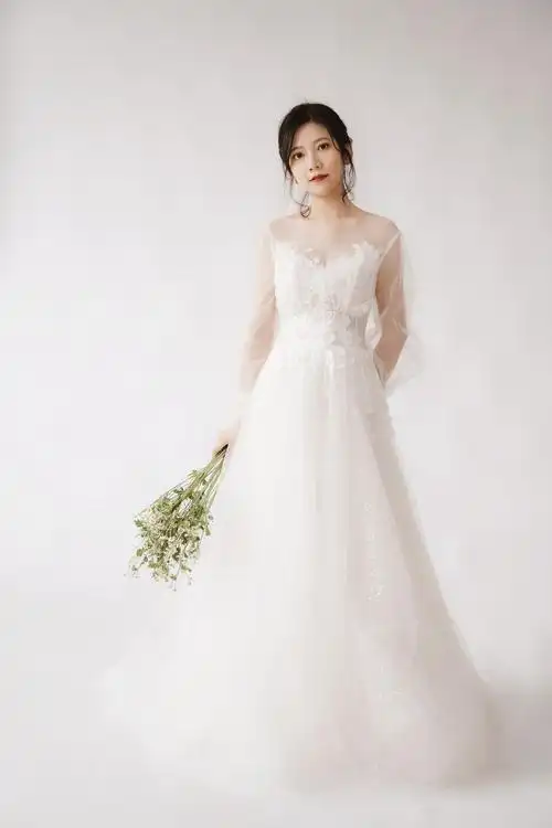 婚纱照白纱