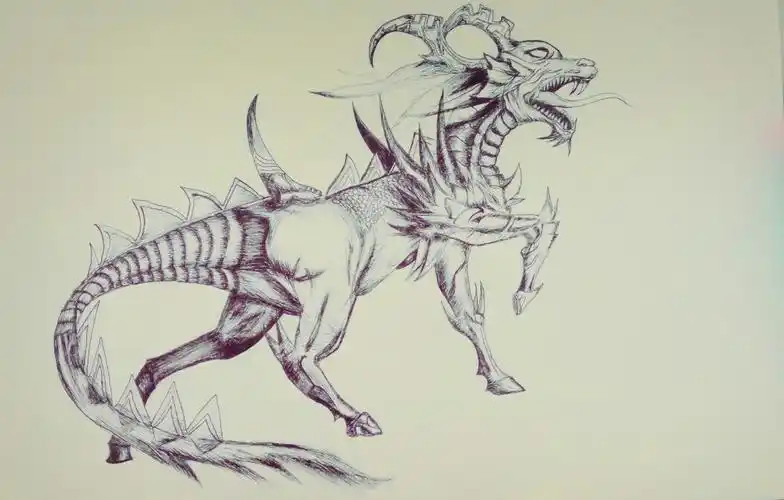 原创作品:手绘麒麟