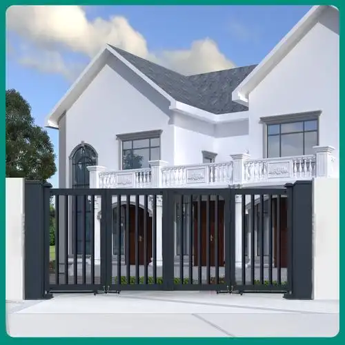 大门别墅庭院开门入户铝合金围墙电动平移移门庭院门