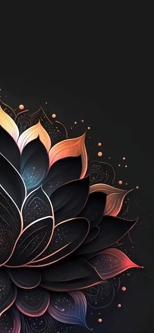 黑金 荷花 莲花 壁纸 套图 简约 酷禅植… - 高清图片,堆糖,美图壁纸