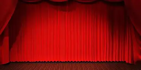 大气红色喜庆舞台幕布帷幕背景图