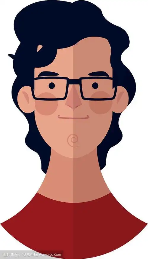 年轻人脸卡通
