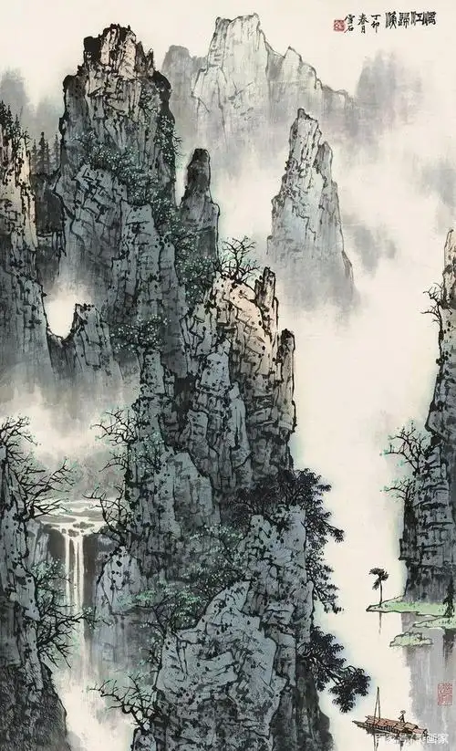 李可染,白雪石与宗其香共同创立了桂林山水画新风,作品一组欣赏