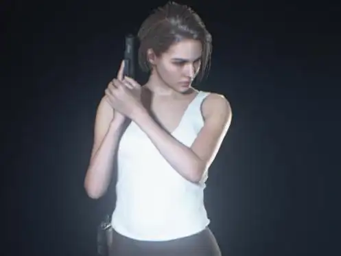 生化危机3重制版吉尔白色背心半透明紧身长裤mod