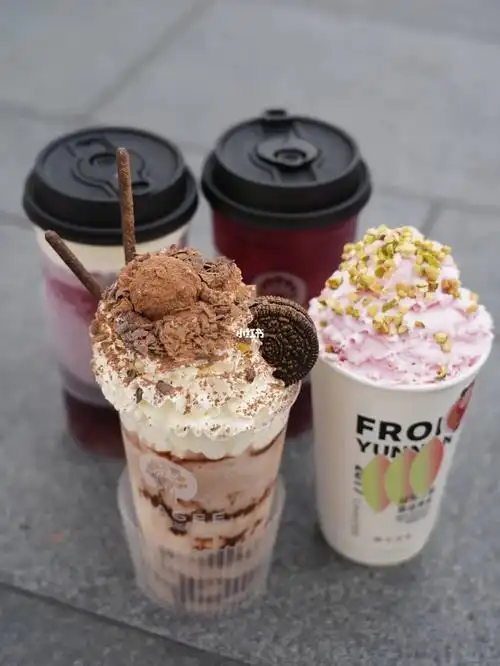 高颜值奶茶我好爱