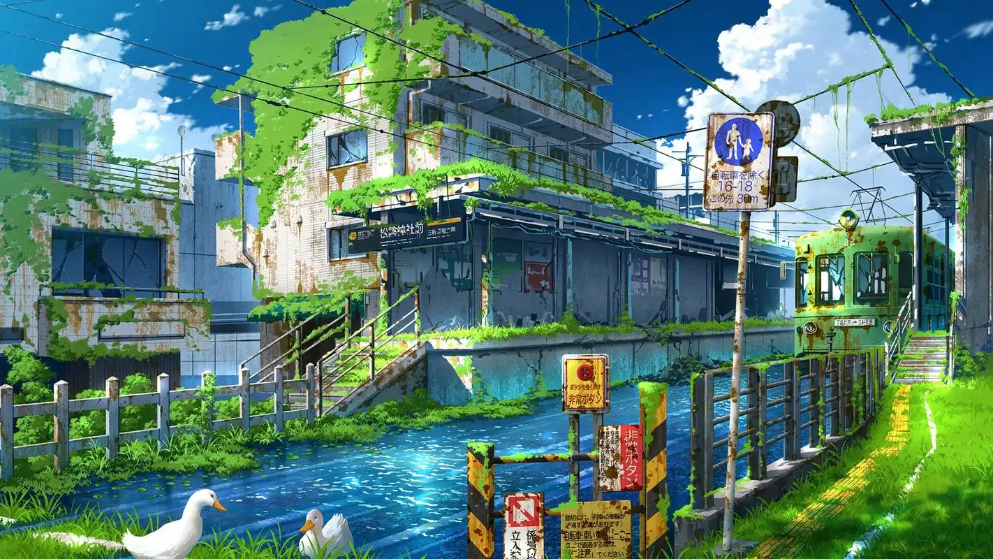 奇幻动漫风景插画桌面壁纸