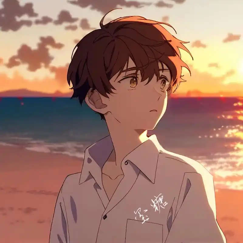 夏日海边·阳光少年|二次元男生头像