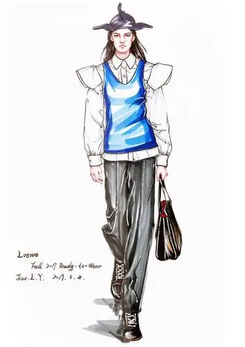 马克笔 时装画手绘 插画-服装画/服装设计手稿 - 穿针引线服装论坛