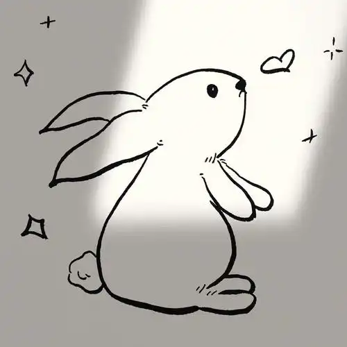 一只兔子简笔画附教程