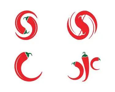 辣椒 logo 模板矢量图标插画设计照片