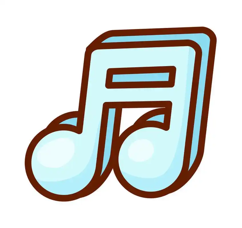 蓝色音乐符号,在白色背景上的矢量,蓝色音乐符号